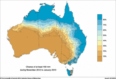 Chance of at least 150 mm Chance of at least 150 mm