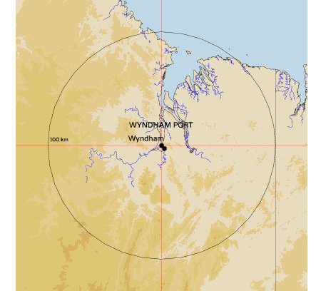 Topographic map showing site location