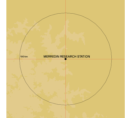 Topographic map showing site location