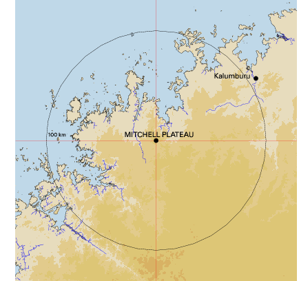Topographic map showing site location