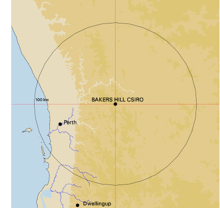 Topographic map showing site location