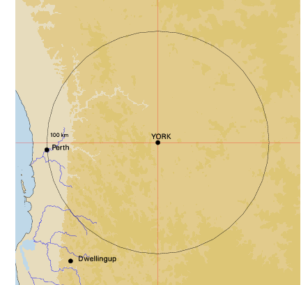 Topographic map showing site location