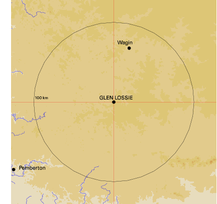 Topographic map showing site location