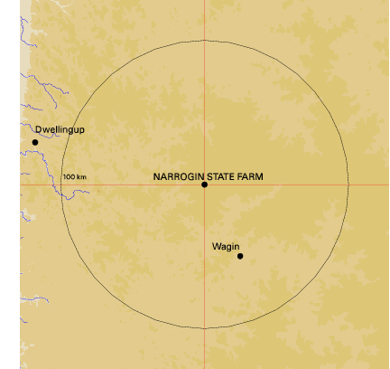 Topographic map showing site location