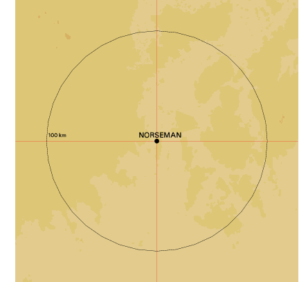 Topographic map showing site location