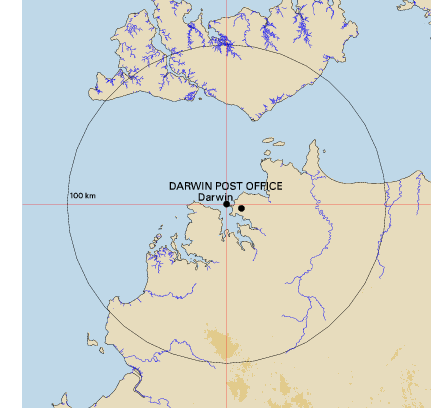 Topographic map showing site location