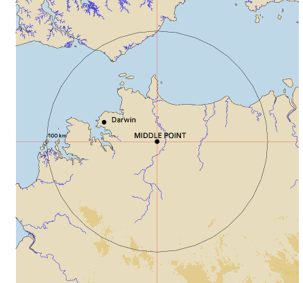 Topographic map showing site location