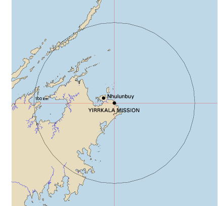 Topographic map showing site location