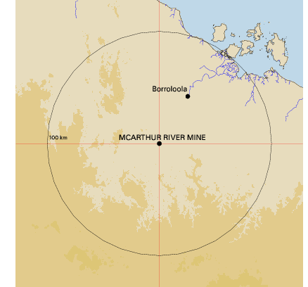 Topographic map showing site location