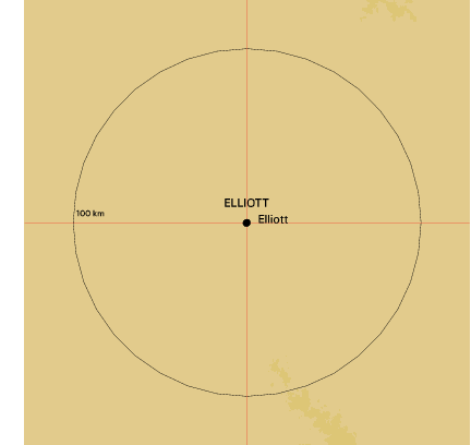 Topographic map showing site location