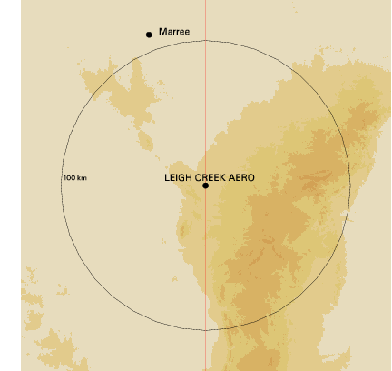Topographic map showing site location