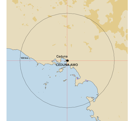 Topographic map showing site location