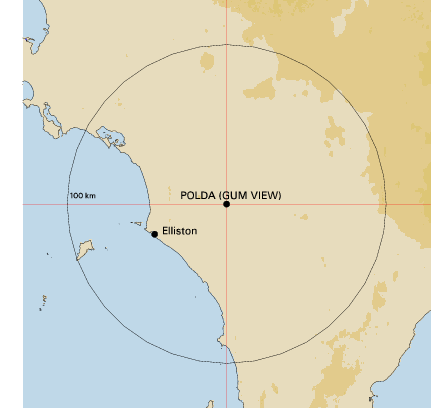 Topographic map showing site location