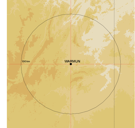 Topographic map showing site location