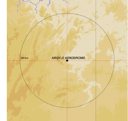 Topographic map showing site location