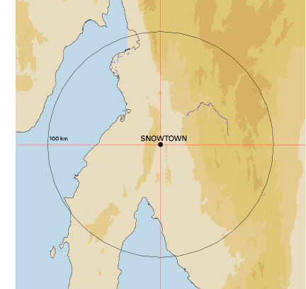 Topographic map showing site location