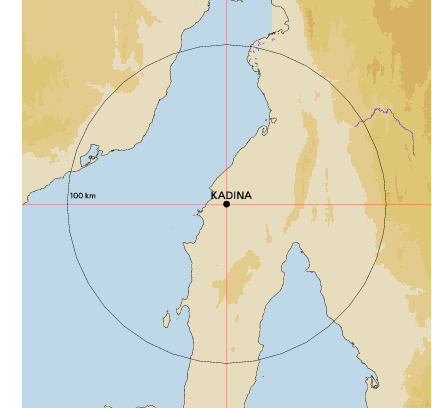 Topographic map showing site location