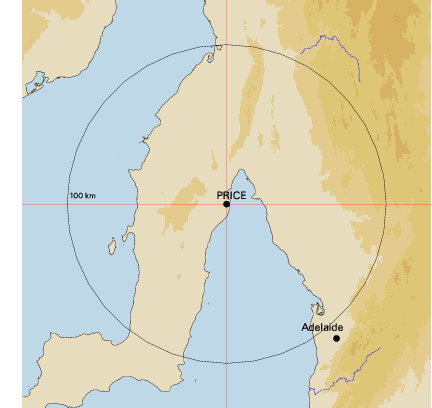 Topographic map showing site location