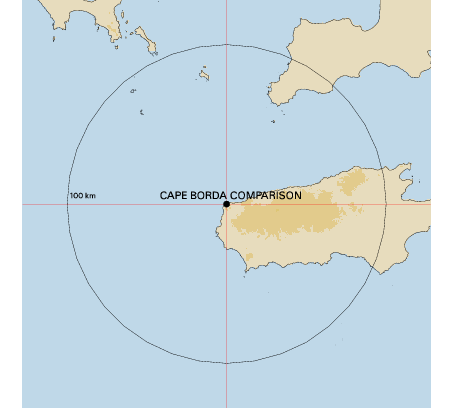 Topographic map showing site location
