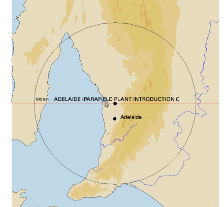 Topographic map showing site location
