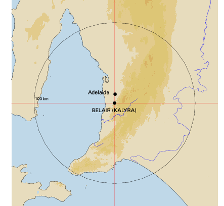Topographic map showing site location