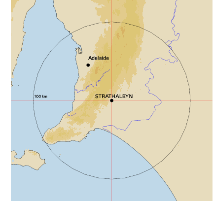 Topographic map showing site location