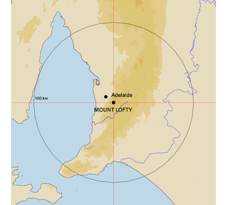 Topographic map showing site location