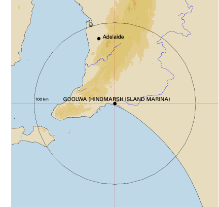 Topographic map showing site location