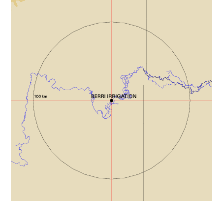 Topographic map showing site location