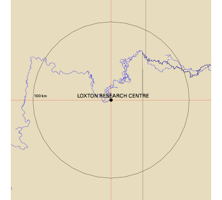 Topographic map showing site location