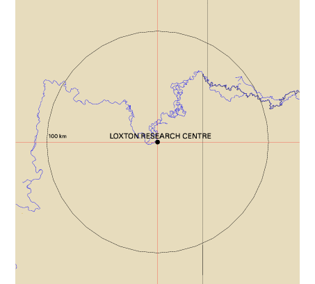 Topographic map showing site location