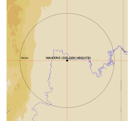 Topographic map showing site location