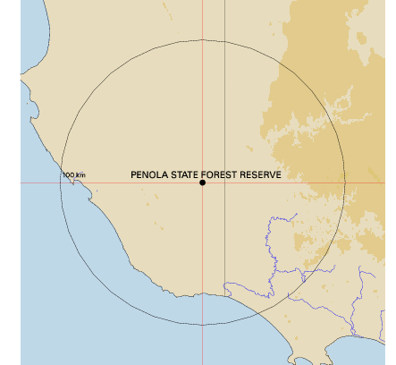 Topographic map showing site location