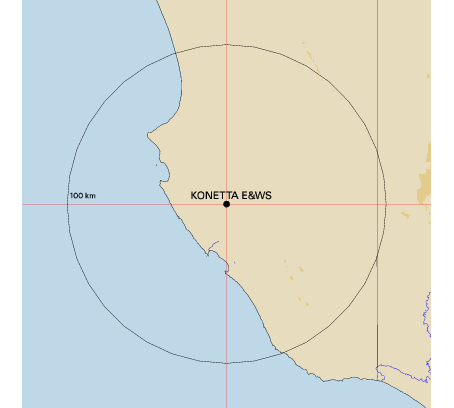 Topographic map showing site location