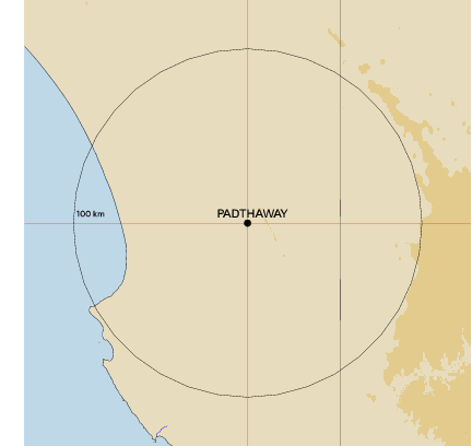 Topographic map showing site location