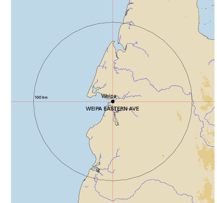 Topographic map showing site location