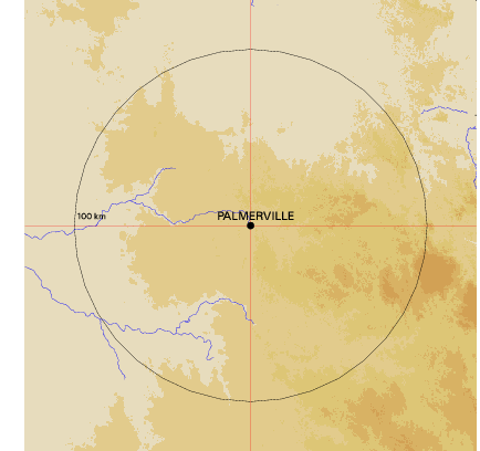Topographic map showing site location