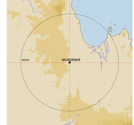 Topographic map showing site location