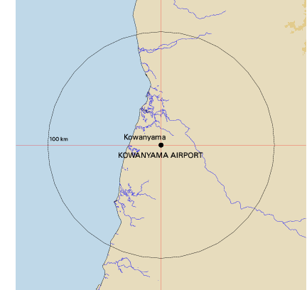 Topographic map showing site location