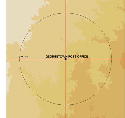 Topographic map showing site location