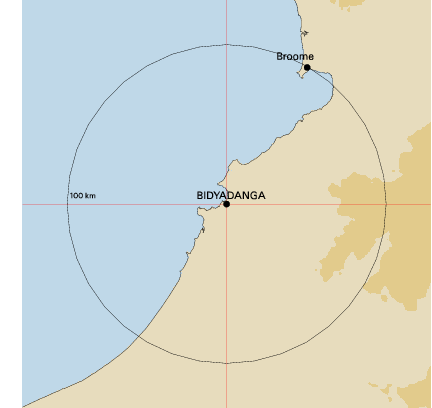 Topographic map showing site location