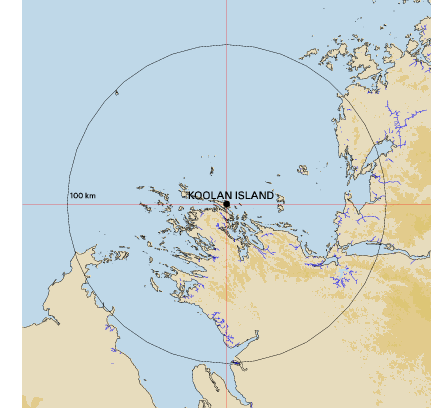 Topographic map showing site location