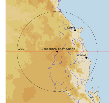 Topographic map showing site location