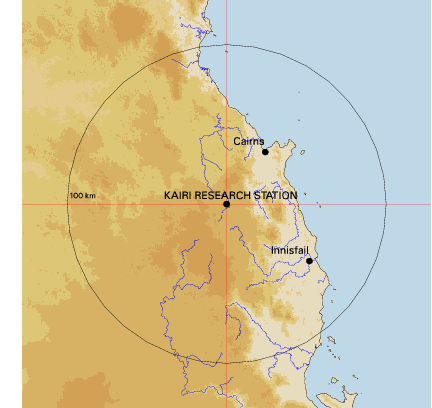 Topographic map showing site location