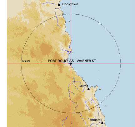 Topographic map showing site location