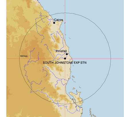 Topographic map showing site location