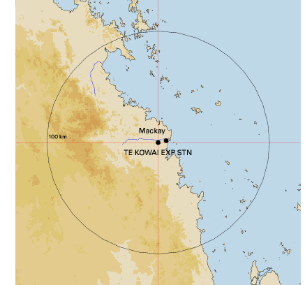 Topographic map showing site location