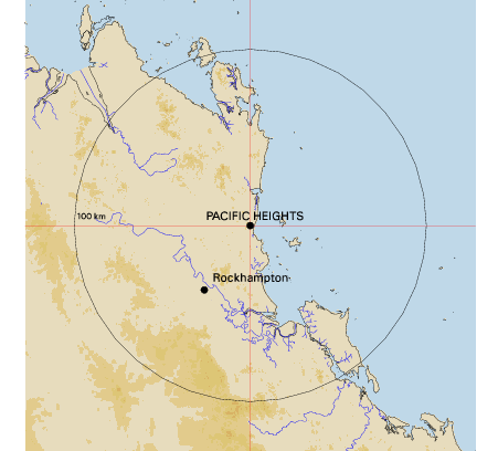 Topographic map showing site location