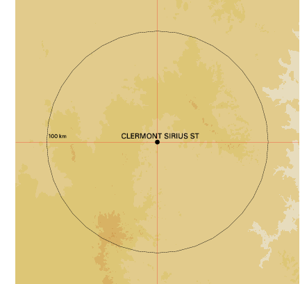 Topographic map showing site location