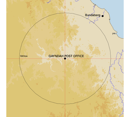 Topographic map showing site location